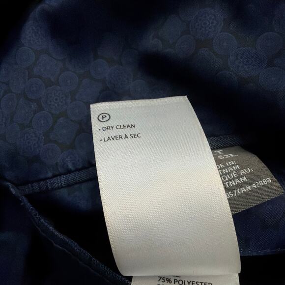 Oak Hill Blazer Mens 2XLT 50L 52L Blue Plaid Two Button - Picture 4 of 12